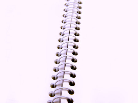 blank background. paper spiral notebook isolated on whiteの写真素材