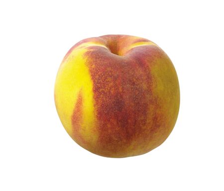 Juicy nectarine on a white backgroundの写真素材