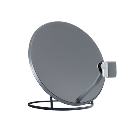 isolated satelite dish on white backgroundの写真素材