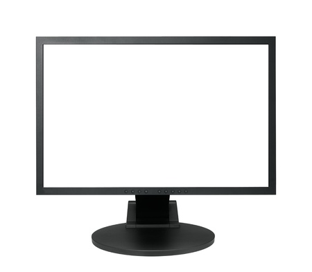 Computer monitor isolated on white backgroundの写真素材