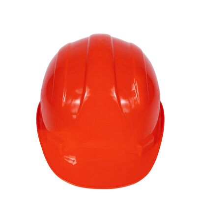 Stock image of red hard hat isolated on whiteの写真素材