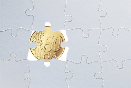 Puzzle and coin