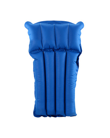 Inflatable beach mattress isolated on whiteの写真素材