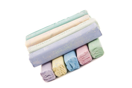 Sticks of pastel colored chalk