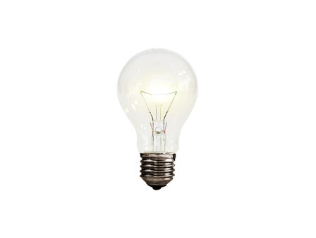Light bulb isolatedの写真素材