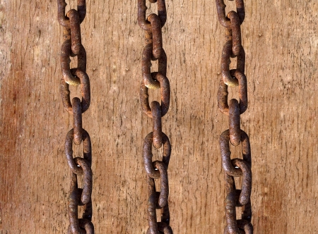 Rusted chainの写真素材