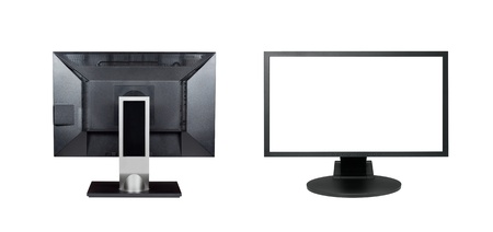 Two monitors isolatedの写真素材