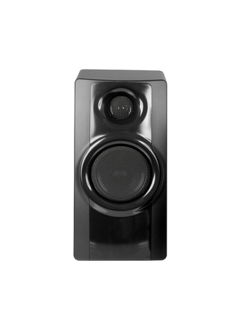 Black sound speaker on white background.の写真素材