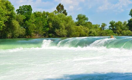 Spring waterfall Manavgat in Turkeyの写真素材