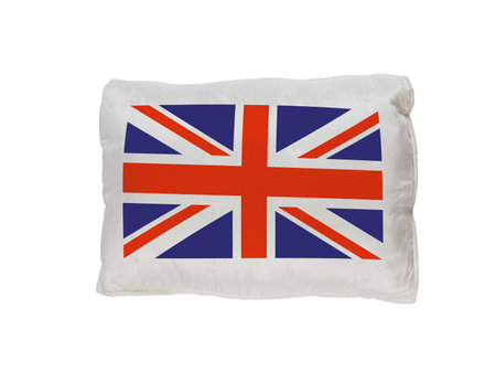 UK flag pillow isolatedの写真素材
