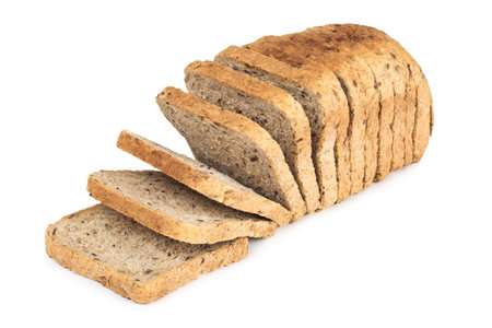 Sliced bread. Isolated on a white background