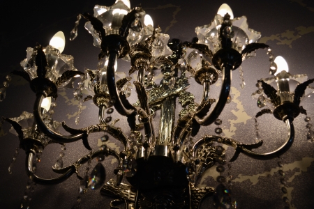 chandelier close upの写真素材