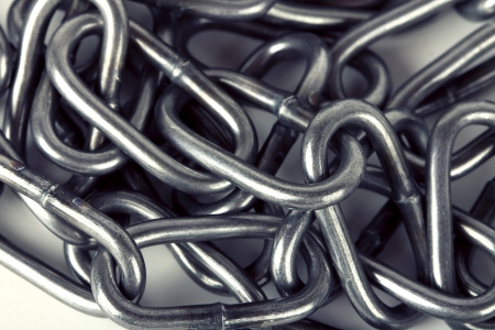Metal chain parts backgroundの写真素材