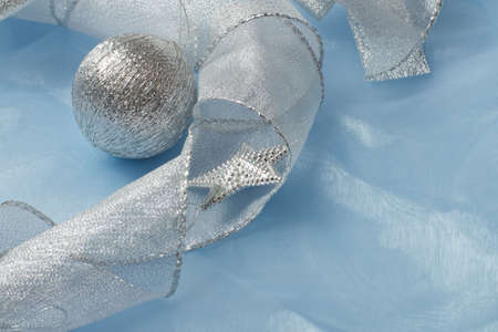 beautiful blue Christmas ballsの写真素材