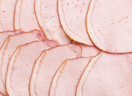 slices of ham as a background