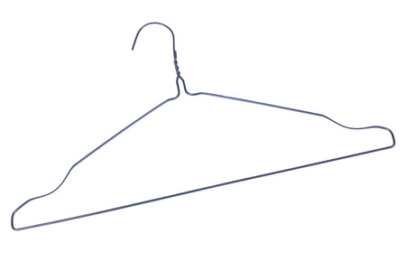 hanger from chromed metal on white backgroundの写真素材