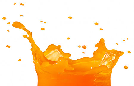 orange juice splashの写真素材