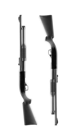 rifles isolated on white backgroundの写真素材