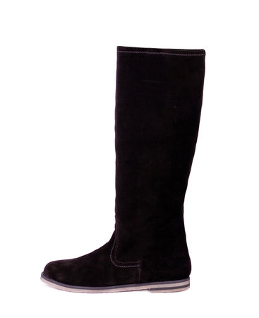 Black female high boot isolatedの写真素材