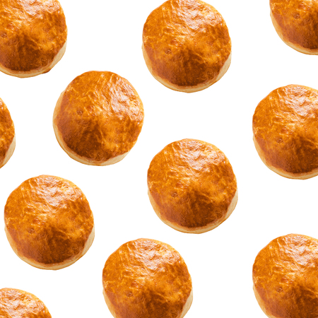 fruit-cakes isolated on whiteの写真素材