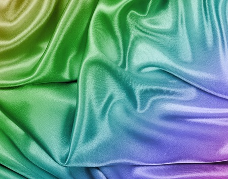 Silk rainbow scarfの写真素材