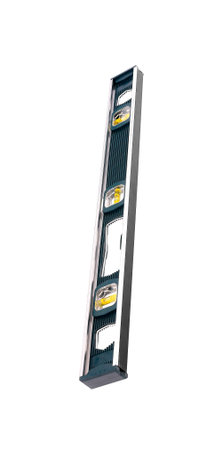 Top view of black spirit level isolated