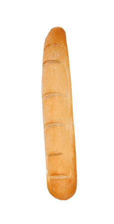 french baguette isolated on whiteの写真素材