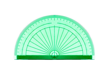 green transparent protractorの写真素材