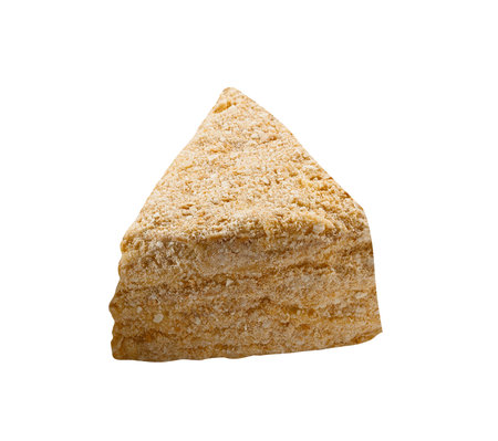 Napoleon cake isolated on whiteの写真素材