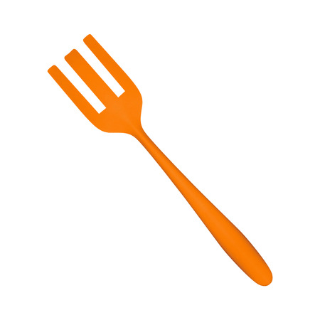 A kitchen spatula on a white backgroundの写真素材