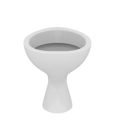 blank egg holder isolated on whiteの写真素材