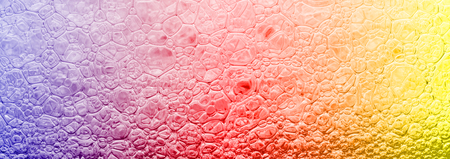 Rainbow color bubblesの写真素材