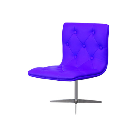 The modern blue armchair isolated on white backgroundの写真素材