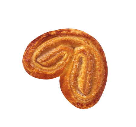 butterfly cookie isolated on whiteの写真素材