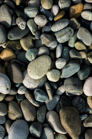 Small sea stones, gravel background texture