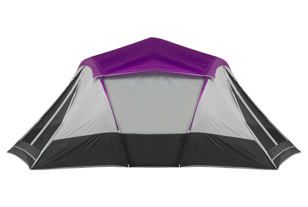 Tourist tent isolated on whiteの写真素材