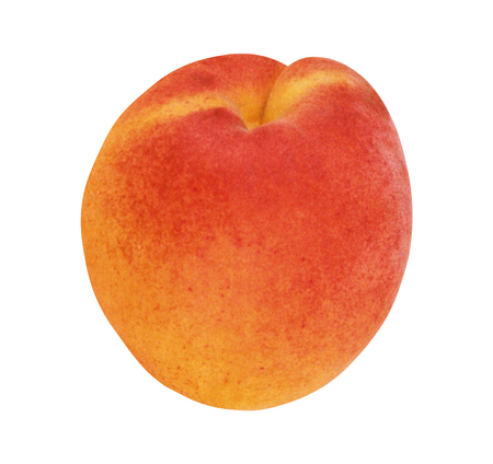 Peach isolated on white backgroundの写真素材