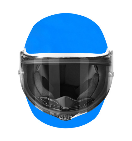 motorcycle helmet isolated on whiteの写真素材