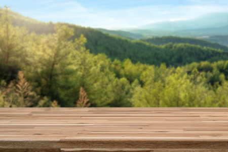 Mountains full of coniferous pine trees. Ecology and Environment concept.