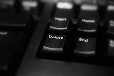 Focus on Deleteの写真素材