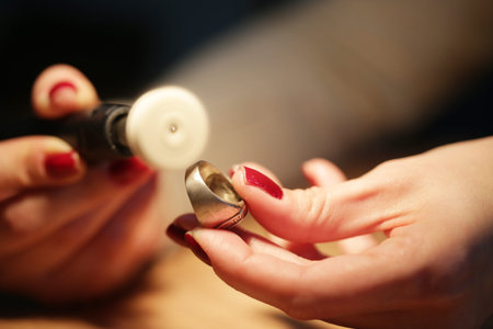 Woman jewelerの写真素材