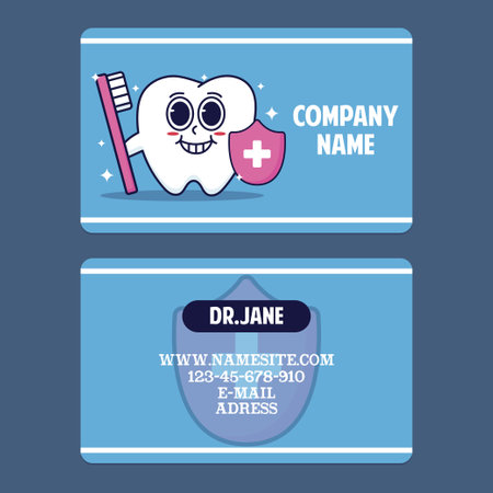 Dental care business card design template.  Vector illustrationのイラスト素材