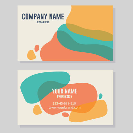 Business card template for company corporate style. Corporate identity design. Vector illustrationのイラスト素材