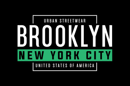 Brooklyn Urban Streetwear Typographyのイラスト素材