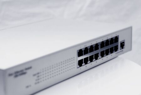 ADSL Router and Hubの写真素材