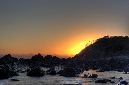 Sunrise in Forsterの写真素材