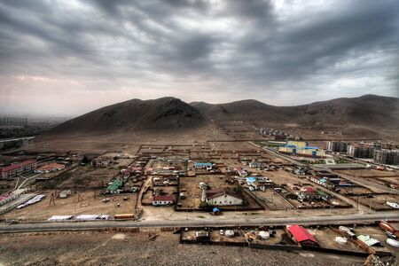 Ulaanbaatar, capital of Mongolia, view from Zaisan Tolgoiの写真素材