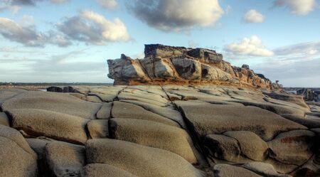 Sunset on the cliff in Yamba Australiaの写真素材