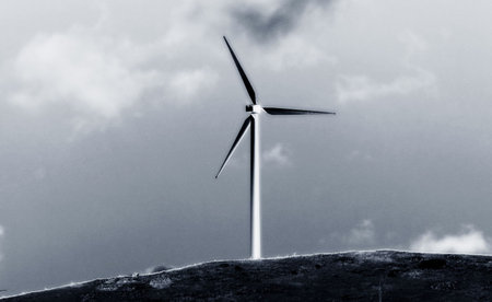 Wind power turbines in Australiaの写真素材