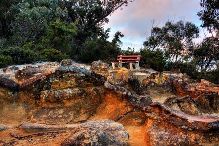 Three Sisters in Blue Mountains, Australiaの写真素材